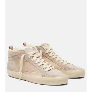 골든구스 Mid Star 스웨이드 하이탑 스니커즈 P01056972