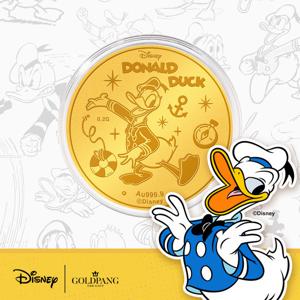 [디즈니] 24k 도날드덕 캐릭터 순금코인 0.2g + 프리미엄 가죽패키지