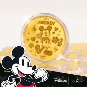 [디즈니] 24k 미키마우스 캐릭터 순금코인 0.1g + 프리미엄 가죽패키지