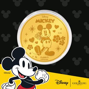 [디즈니] 24k 미키마우스 캐릭터 순금코인 0.2g + 프리미엄 가죽패키지