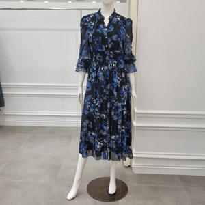 [미니멈]쉬폰 스모킹프린트 롱원피스(MXCAWO7520 BL)_IC