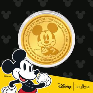 [디즈니] 24k 러브 미키마우스 캐릭터 순금코인 0.2g + 프리미엄 가죽패키지