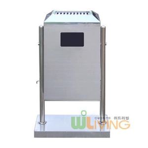 사각행거형 스텐휴지통(400x300x950/85L) 공원 가로용 사각재떨이 스텐재떨이 스텐 휴지통 쓰레기통