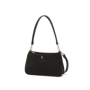 [헤지스]블랙 단색 나일론 미니숄더백 HIWA6E450BK