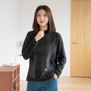 엄마옷 마담4060 벨벳배색반목티셔츠 데일리 여성 -ZTE2512005-