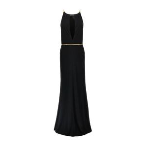 톰포드 블랙 브이넥 골드 트림 맥시 원피스 ABJ832JEX072 LB999