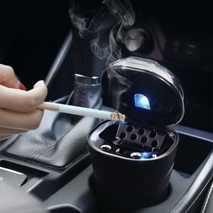 차량용 대용량 LED 재떨이 재털이 냄새차단 휴지통B06 LED재떨이 차량재털이 자동차재떨이 자동차재털이 재