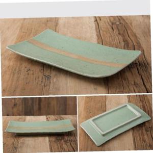 이천도자기 발수청자 직사각 도자기 접시 26cm 식기