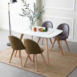 베스트리빙 휴 데니스 라운드 4인용 원목 카페 인테리어 식탁세트/의자 4개