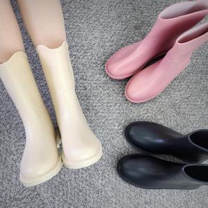 예쁜장화 여성 가벼운 미들 레인부츠 장마신발 패션장화