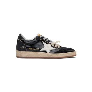 25 FW 골든구스 여성 블랙 볼스타 디스트레스 토 스니커즈 251264F128066