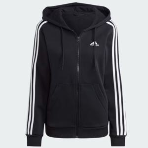 [아디다스(퍼포먼스)]여성용 에센셜 3S 풀집 플리스 후드 집업 HZ5743