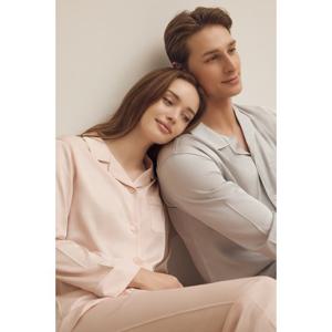 [비비안] 고급스러운 무드의 폴리사틴 커플 잠옷 WP8846A MP8846A