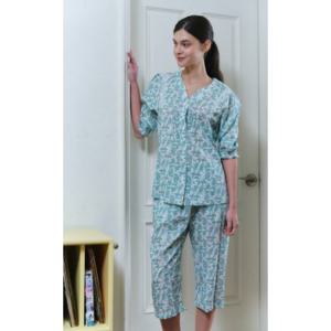 (비너스)2벌세트 간절기 화사한 디자인 7부소재 원피스+홈웨어세트-VEVEP3914FL