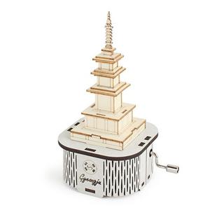 DIY 나무 모형 조립 키트 수동 오르골 경주 석가탑 YM862-37