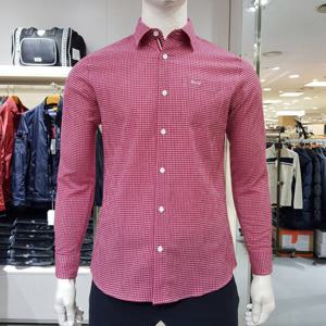 [루이까스텔]남성잔체크포켓긴팔셔츠/7MESH301P_BP