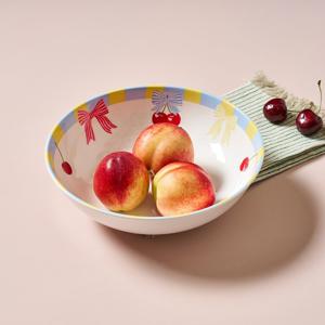 [모던하우스] 리본체리 멜라민 샐러드볼 D20