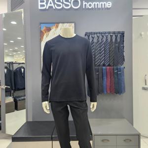 [바쏘옴므]심플 세미오버핏 기본라운드셔츠WSY5KR02_OD