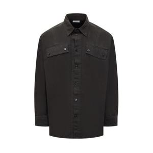 오프화이트 긴팔 셔츠 OMGE04NF25FAB001 1010 BLACK