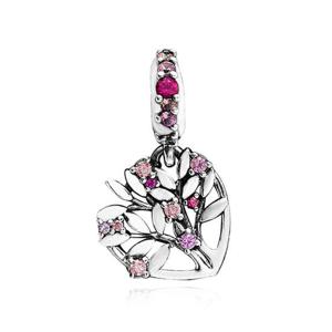 판도라 799153C01 핑크 하트 패밀리트리 댕글 참