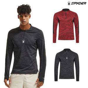 [스파이더] 남성 풋볼 프로웹 자카드 하프 집업 티셔츠 SPHFCNRL212M