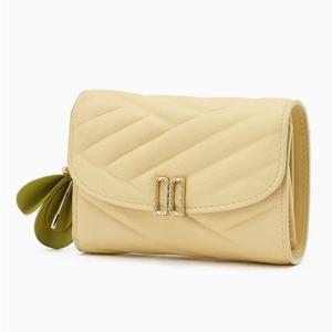 [닥스핸드백] 옐로우 DD로고 소가죽 중지갑DCWA6E785Y2