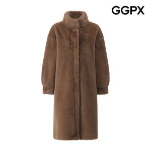 GGPX  하이넥 베이직 페이크 퍼 코트 GPCCT009F