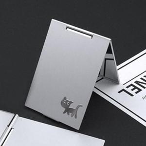 메탈릭 캣 접이식 탁상거울 휴대 미니손거울