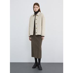 쉬즈미스 (SWHJKP42011) 울 카라 포켓 핸드메이드 자켓