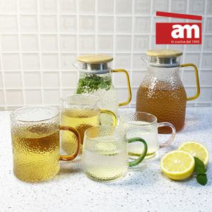 이태리 am 해머톤 글라스 물잔 350ml 내열/경량 유리 강화 유리컵 물컵