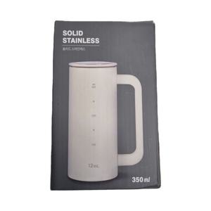 솔리드 스텐 머그컵 350ml 블랙 캠핑용 뚜껑 아웃도어