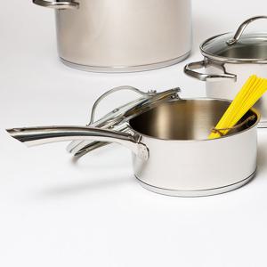 트라몬티나 UNA 스테인레스 스틸 3중바닥 편수냄비 16cm IH 인덕션 겸용