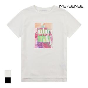 [미센스] 사각프린트 반팔티셔츠_MB34TSM217Z