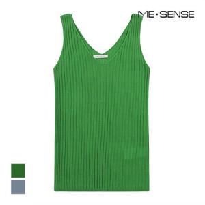 [미센스] 골지 브이넥 민소매 니트_MB36KNS608Z