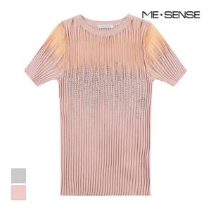 [미센스] 큐빅 시스루 반팔니트_MB37KNM345Z