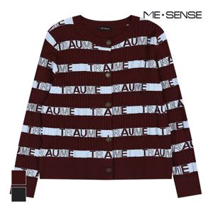 [미센스] 레터링 배색 니트가디건_MB49KCMD02Z