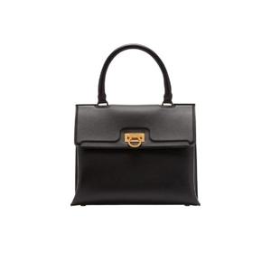 페라가모 스몰 트리폴리오 탑 핸들백 블랙 210892-744075