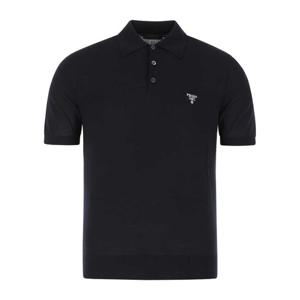 프라다 미드나이트 블루 울 폴로 셔츠 UMB267S2121ZLE F0008