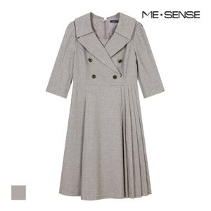 [미센스] 더블버튼 카라 원피스_MB38OPM182A