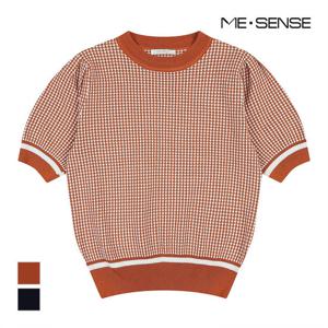 [미센스] 패턴짜임 반팔 니트_MB39KNS304Z