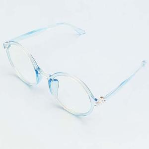 패션 심플 안경테 블루 동그란 동글이 뿔테