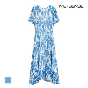 [미센스] 투톤패턴 반팔 원피스_MB46OPM115A