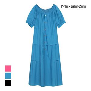 [미센스] 밴딩 반팔 롱 원피스_MB46OPM184A