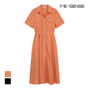 [미센스] 밴딩 카라 반팔 원피스_MB46OPP116A