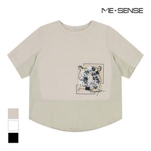 [미센스] 배색프린트 반팔 티셔츠_MB46TSMG14Z