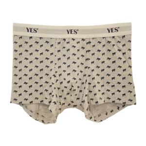 [예스](면스판)그레이 리본 프린트 면스판 남성드로즈 YSMDB141