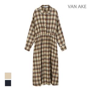 [반에이크] 체크패턴 셔츠 원피스_VB3ZOPUG02A
