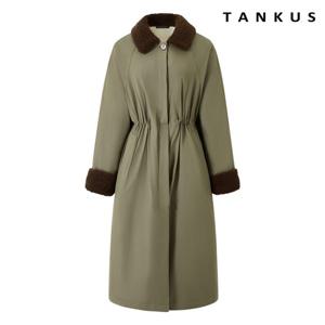 [탱커스]양털 배색 스트링 프리미엄 롱 점퍼 (TX4JP012L0)