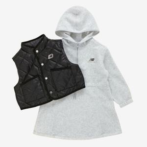 뉴발란스키즈트레이닝세트 RQJ NK9KE4408G-19 Cozy Winter 패딩조끼 2in1 플리스 원피스