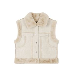 [버커루] 여성 라이더 무스탕 베스트 B234LI510P